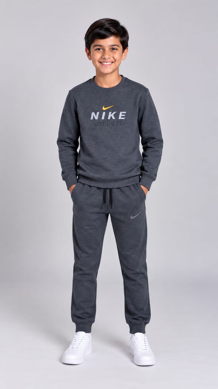 Boys Premium Cotton Tracksuit Set (Round Neck)