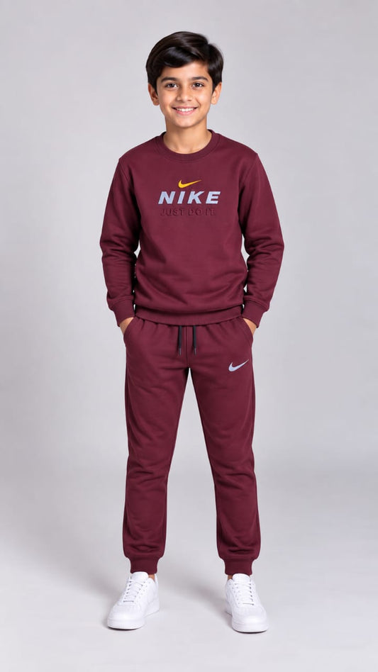 Boys Premium Cotton Tracksuit Set (Round Neck)