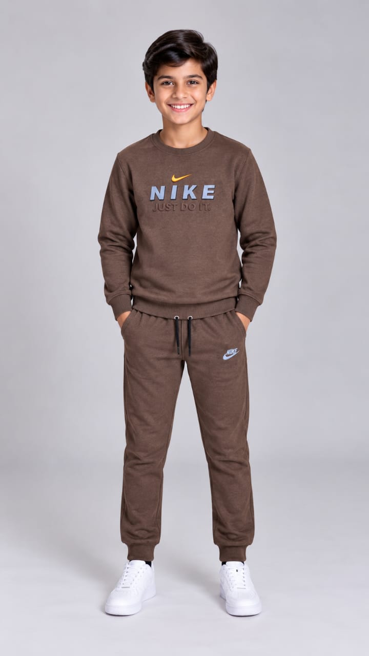 Boys Premium Cotton Tracksuit Set (Round Neck)