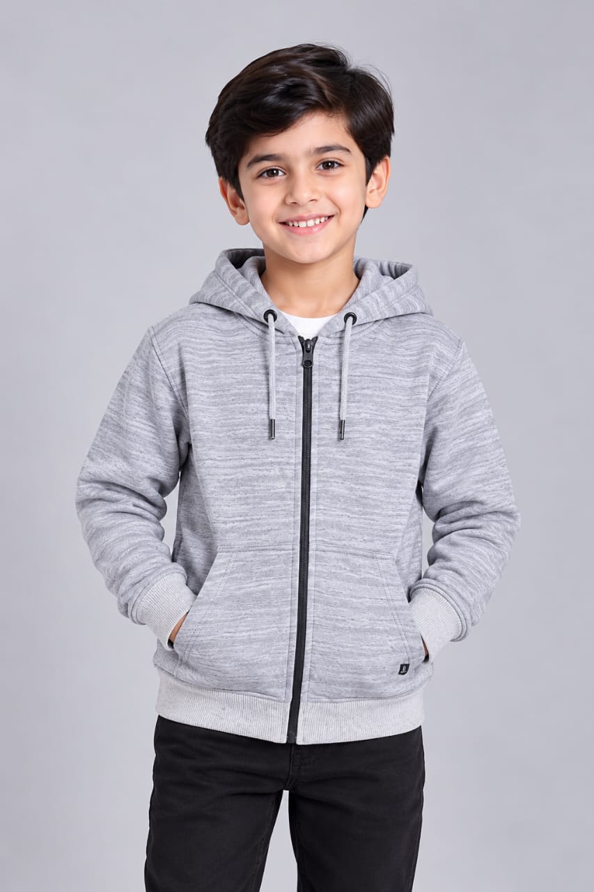 Boys Premium Cotton Full-Zip Hoodie