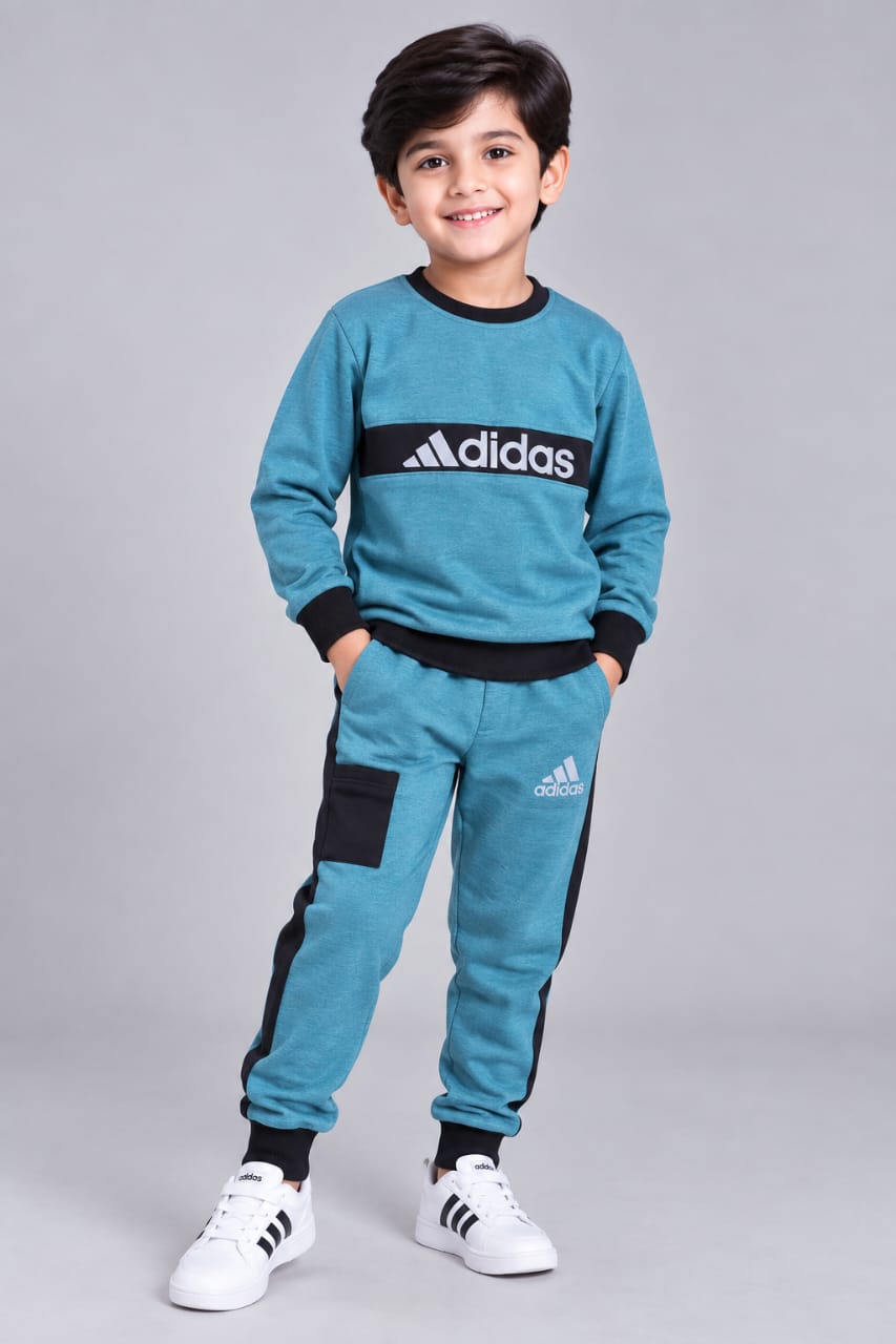 Boys Premium Cotton Tracksuit Set (Round Neck)